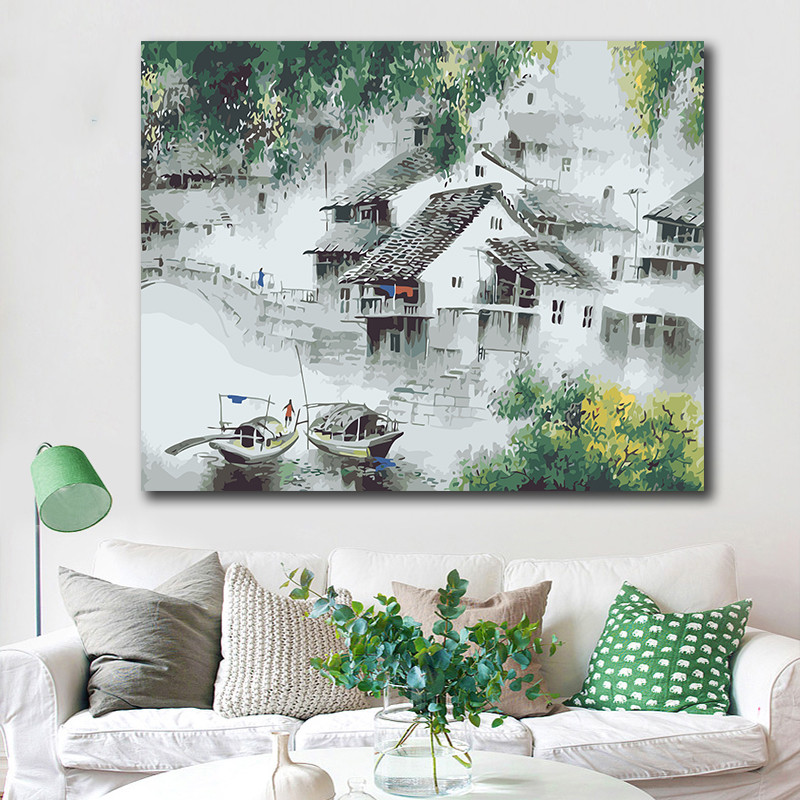 Cross Border Digital Oil Painting Custom Diy Frameless Oil Painting