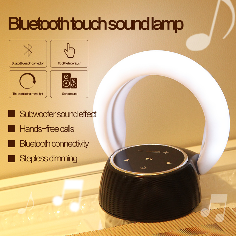 Creative Bluetooth Subwoofer Stereo Speaker Led Desk Lamp Stepless