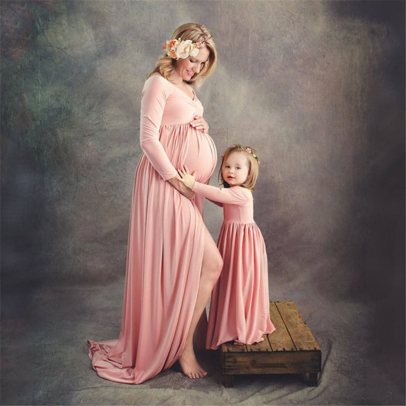 Twinning Maternity Photoshoot Dress - Mom and Daughter – Lil Stuart