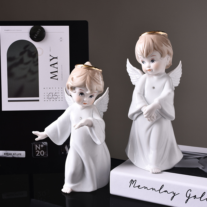 Figurines Anges en Porcelaine