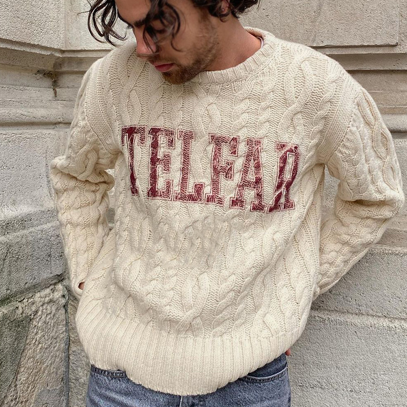 Men's Explosive Round Neck Slim Knit Sweater Pullover shopper-ever.myshopify.com