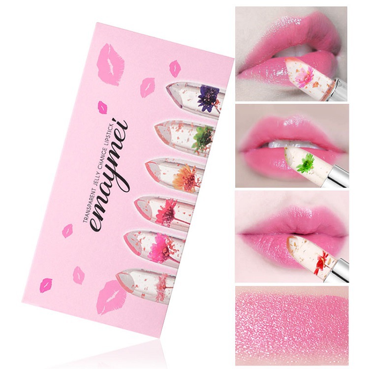 Transparent Jelly-dried Flower Lipstick Set