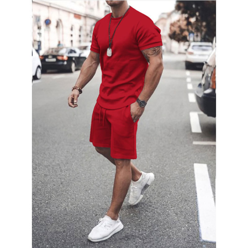 063c4a32 a8d0 4dca b580 a797437c922a - Short Sleeve Shorts Two-Piece Sports And Leisure