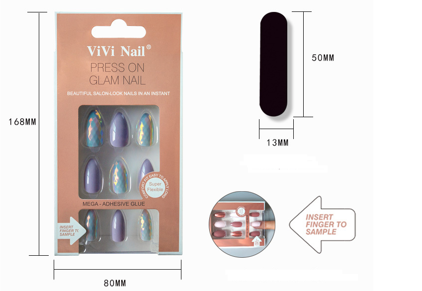 24 PIECES OF TRENDY WEARABLE FAKE NAIL PIECES