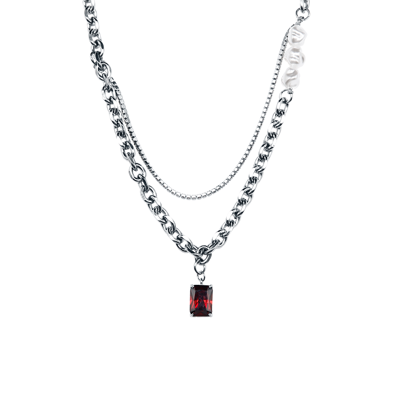 men's layered necklace