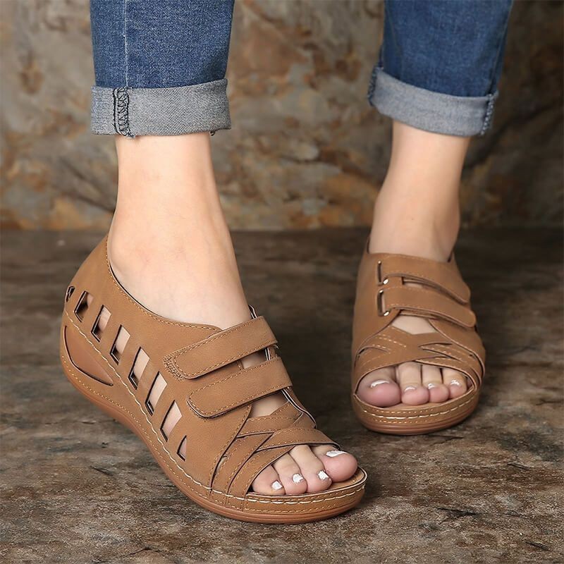 Velcro Plus Size Wedge Heel Comfortable Casual Sandals shopper-ever.myshopify.com