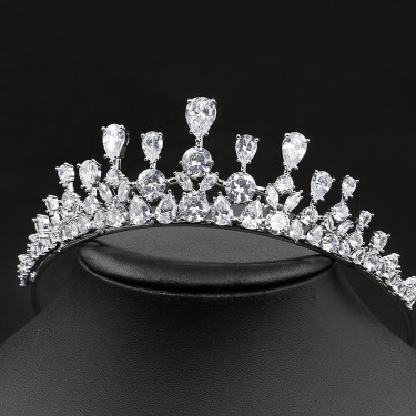 Korean High-end Zircon Crown Bridal Headwear—2