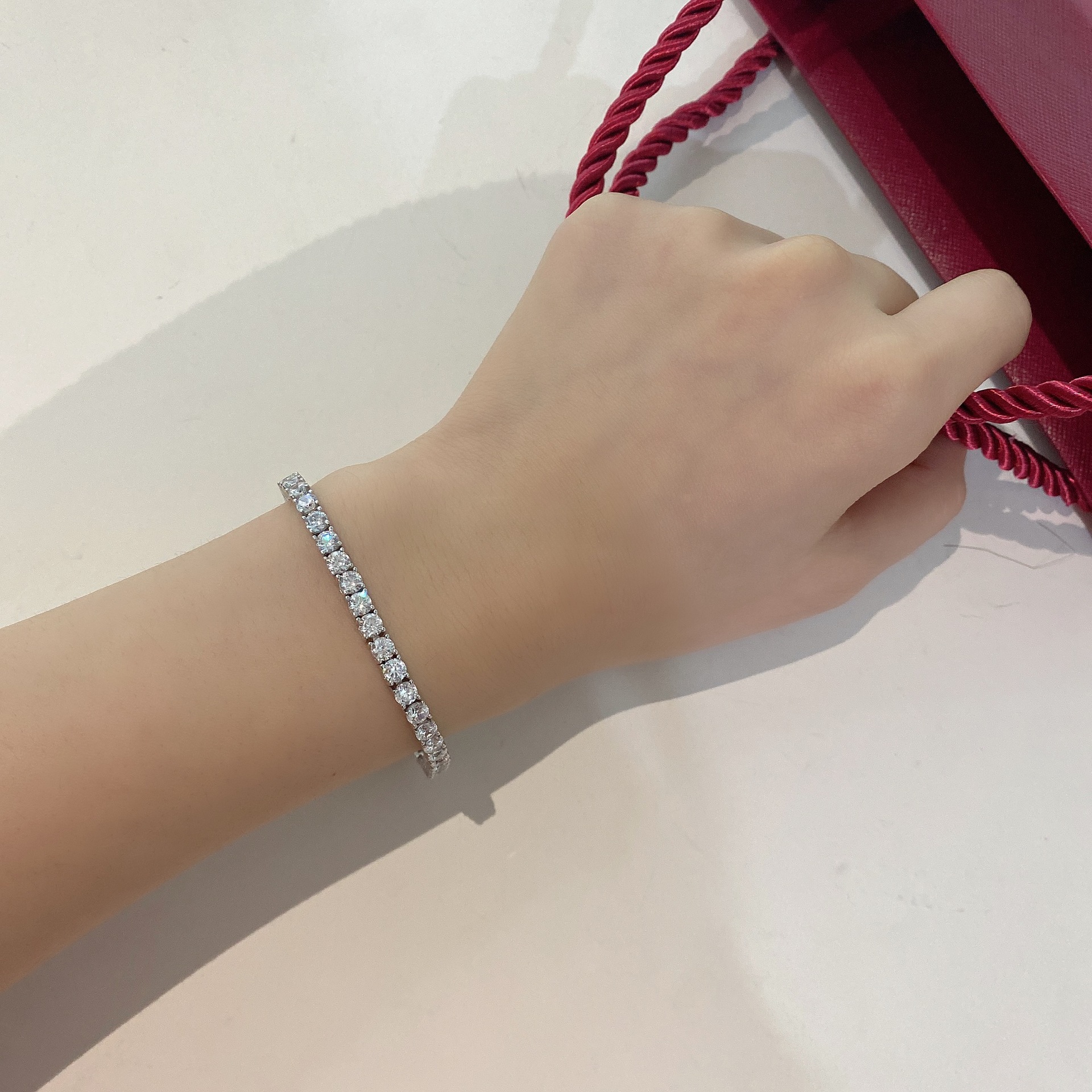 5mm White Diamond tennis bracelet