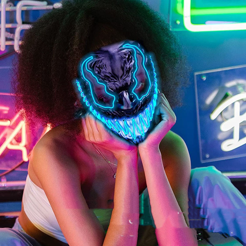 Movie Horror Funny Full Face LED Mask Props CJdropshipping