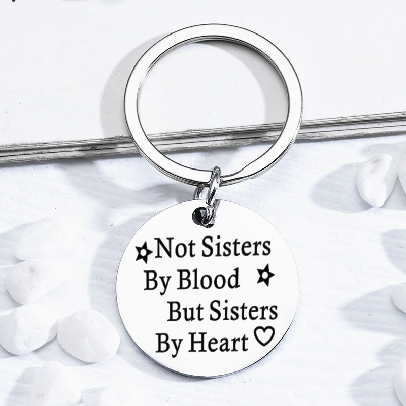 Custom gift Personalized Round Stainless Steel Keychain
