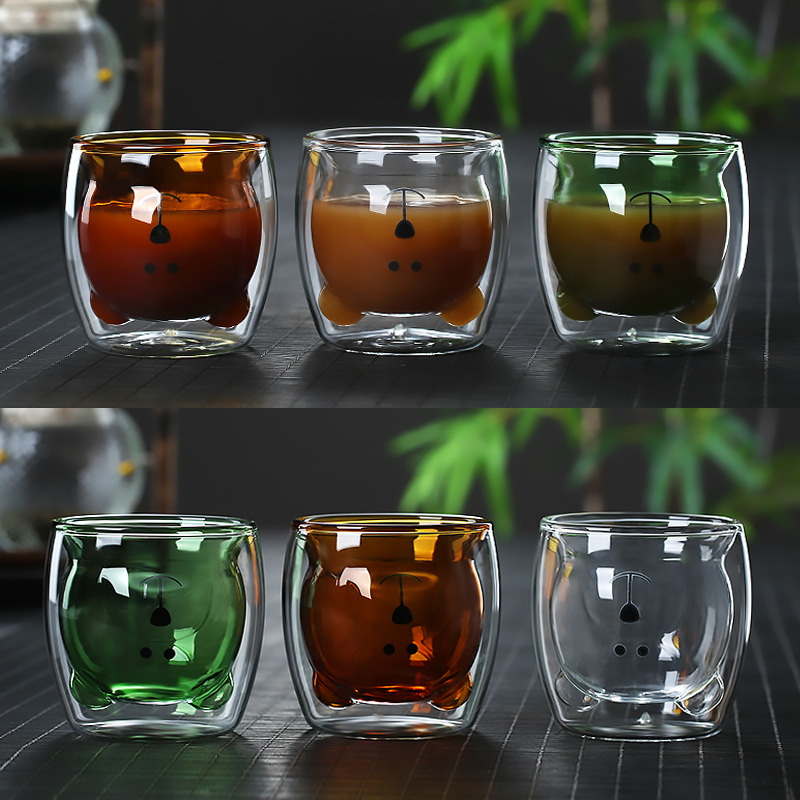 Bear children drinking glasses collection