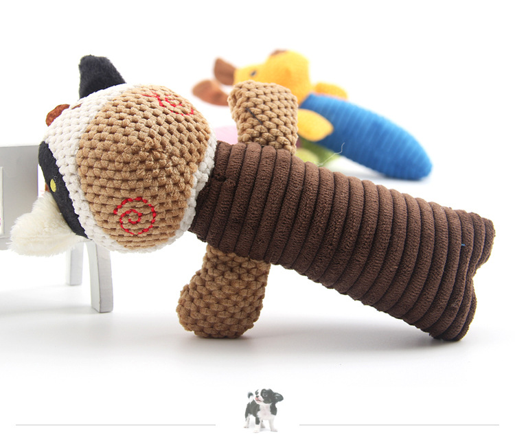 Soft chew squeaky toys are designed for dogs and other small animals to play with and chew on. They are made of soft, durable materials that are gentle on the teeth and gums, and provide mental and physical stimulation.