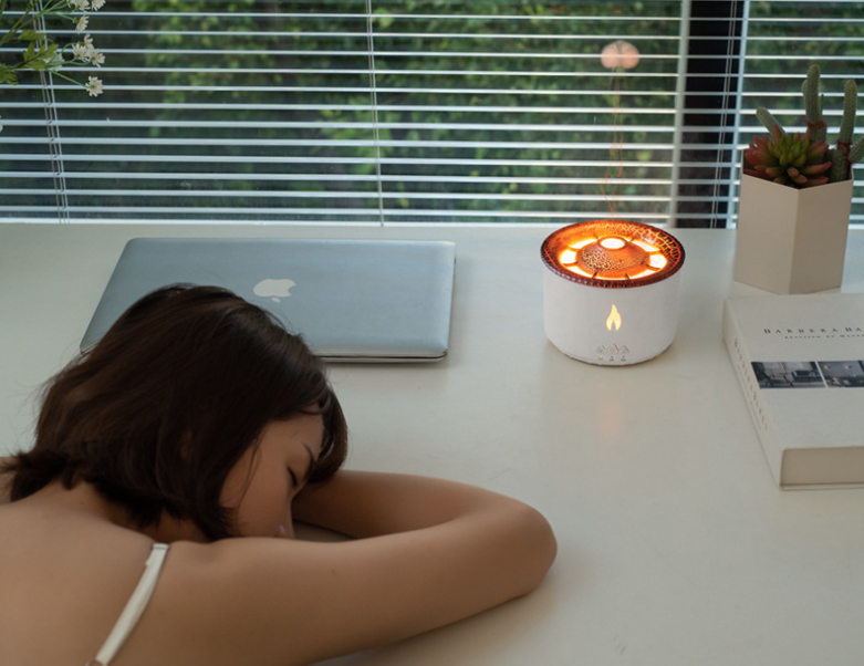 volcano humidifier won't interfere with your sleep