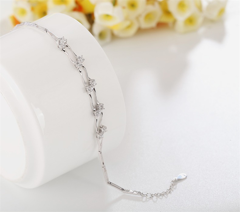 New Silver Ladies Bracelet Double Jewelry 7