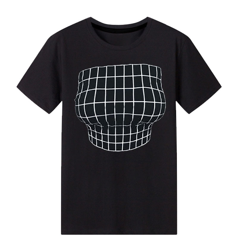 Illusion Chest 3D Shirt Funny Flat Chest Changing look illusion 3D