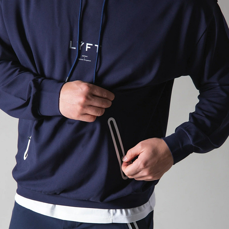 Mens Lyft Zip Pocket Casual Hooded Sports Sweatshirt - Wray Sports