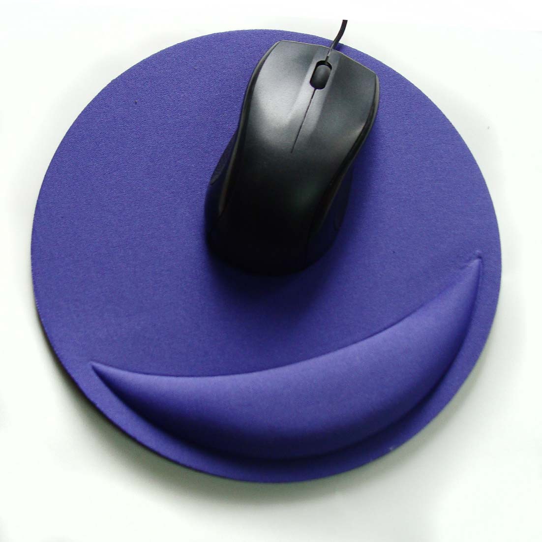 Tapis de souris ergonomique rond avec repose-poignet - Différents coloris