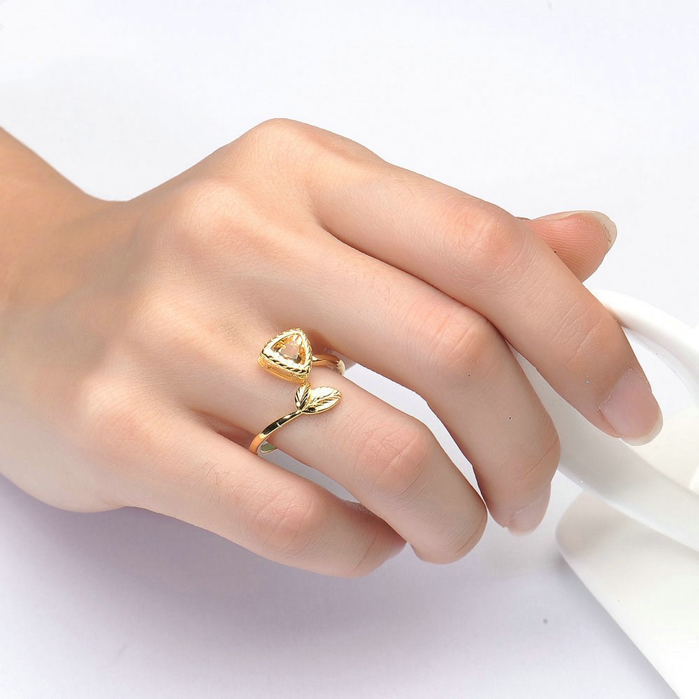 Grazia Jewelry Trillion Natural Citrine Ring