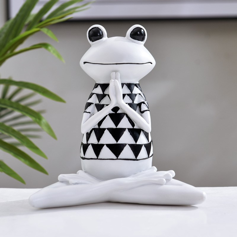 Yoga Frog Figurines Meditation Animal Ornaments Statue