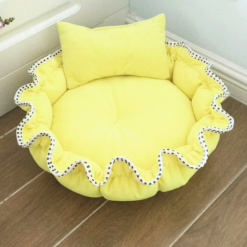 Cute Yellow Dog Bed for Small Dog