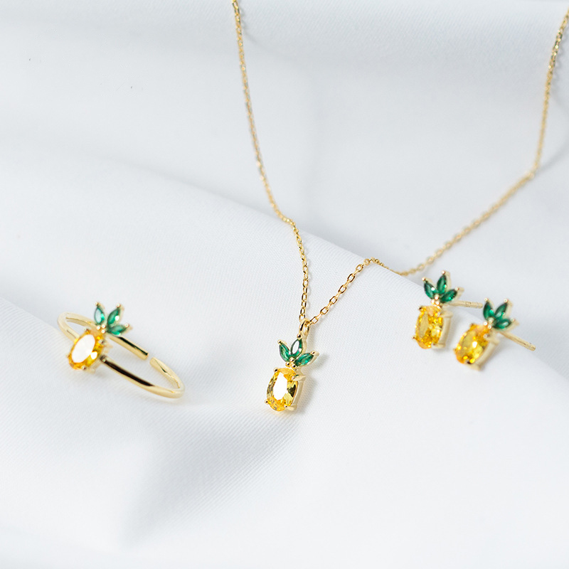 pineapple jewelry set