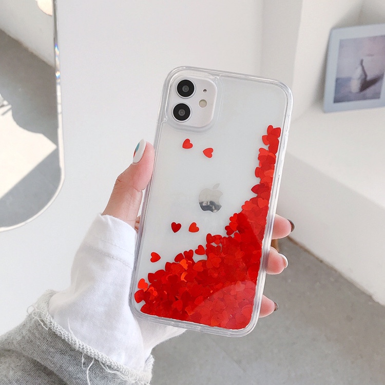 Glitter Hearts IPhone case - casetok