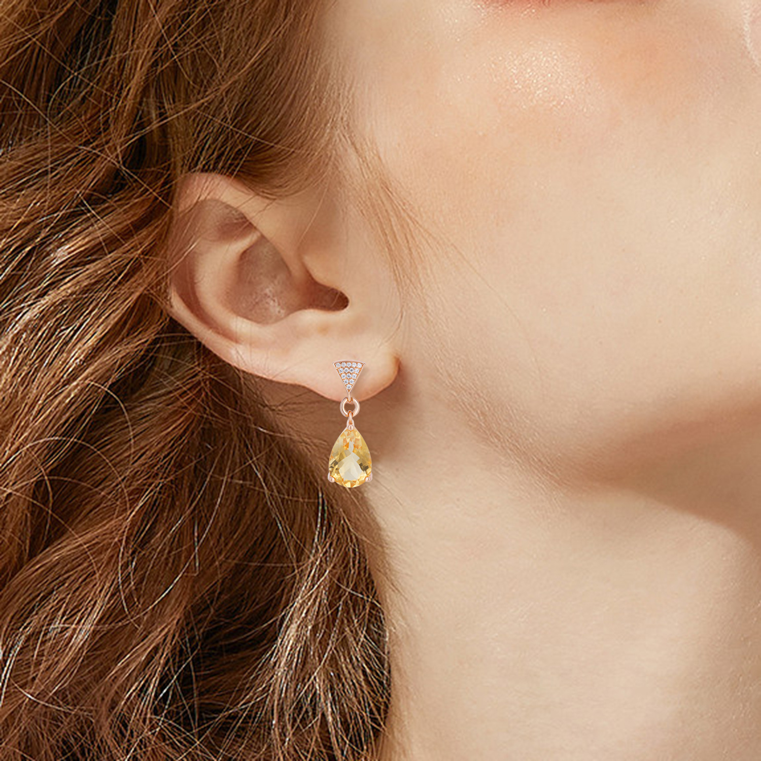 S925 Silver Topaz Earrings Women's Quality Jewelry