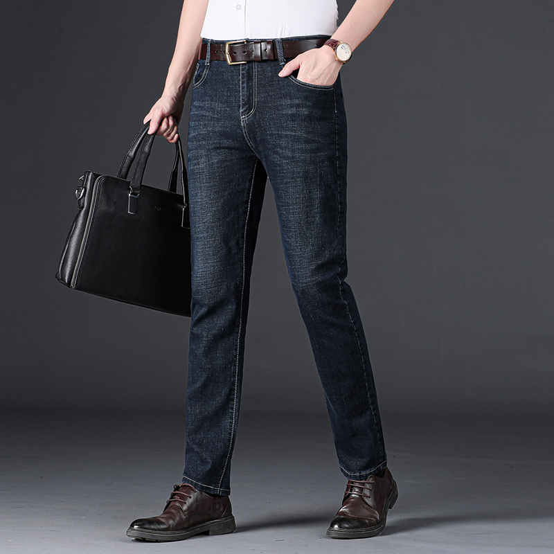 13f34b00 35b4 40a1 bc8e ca7142b346f2 - Loose Straight-Leg Young Business Casual Thin Jeans