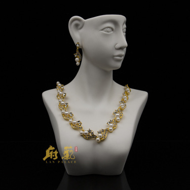 2021 European and American brides, pearl jewelry set, banquet jewelry, pearl necklace, Earring Jewelry, factory direct sales—3