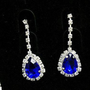 Bridal Jewelry Set Color Rhinestone Necklace—1