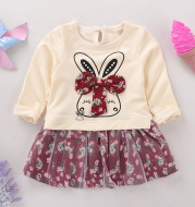 Autumn children female children 0-1-3-5 years old baby girl skirt dress long sleeved women age children skirt