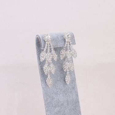 Bridal Rhinestone Necklace, earring set, two piece wedding dress, photography accessories, wedding jewelry—2