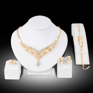 New European and American exaggerated jewelry sets, women's Bridal Jewelry four sets—5