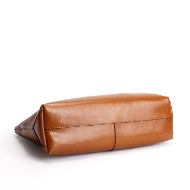2021 new fashion leather bag leather handbag wax portable single shoulder bag factory Guangzhou one generation—5