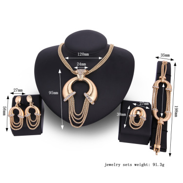 Electroplating Alloy Four-piece Bridal Jewelry Set—2