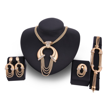 Electroplating Alloy Four-piece Bridal Jewelry Set—5