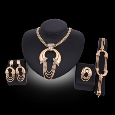 Electroplating Alloy Four-piece Bridal Jewelry Set—1