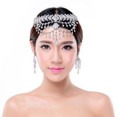 The bride jewelry manufacturers crown alloy suit of western style bride wedding headdress Earrings accessories two set—1