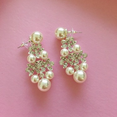 Hot bridal jewelry three sets of Korean big crown Wedding Pearl Necklace Set wedding accessories—3