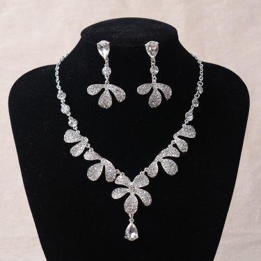 TL014 bride wedding accessories Necklace Set Butterfly petal classic series bride jewelry—1