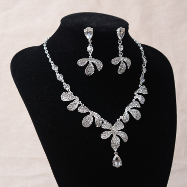 TL014 bride wedding accessories Necklace Set Butterfly petal classic series bride jewelry—2