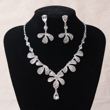 TL014 bride wedding accessories Necklace Set Butterfly petal classic series bride jewelry—4