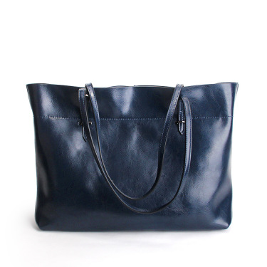 2021 new fashion leather bag leather handbag wax portable single shoulder bag factory Guangzhou one generation—8