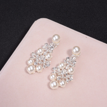 Korean bridal jewelry, Pearl Wedding Necklace, earring set, wedding dress, accessories mixed batch—2