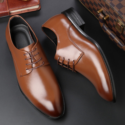 Four new shoes men's dress shoes black tie business men leather shoes ...