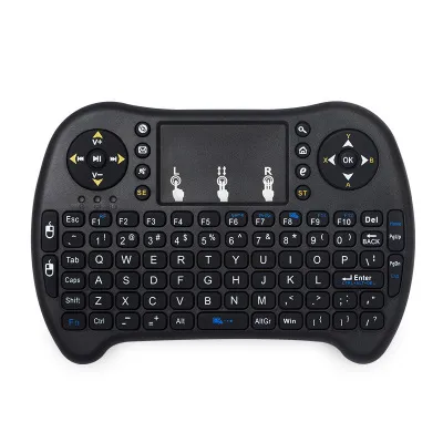 Color: Black USB - Private Mode I8 Flying Squirrel Smart Touch Game USB2.4G Full Keyboard TV Brain Wireless Remote Control