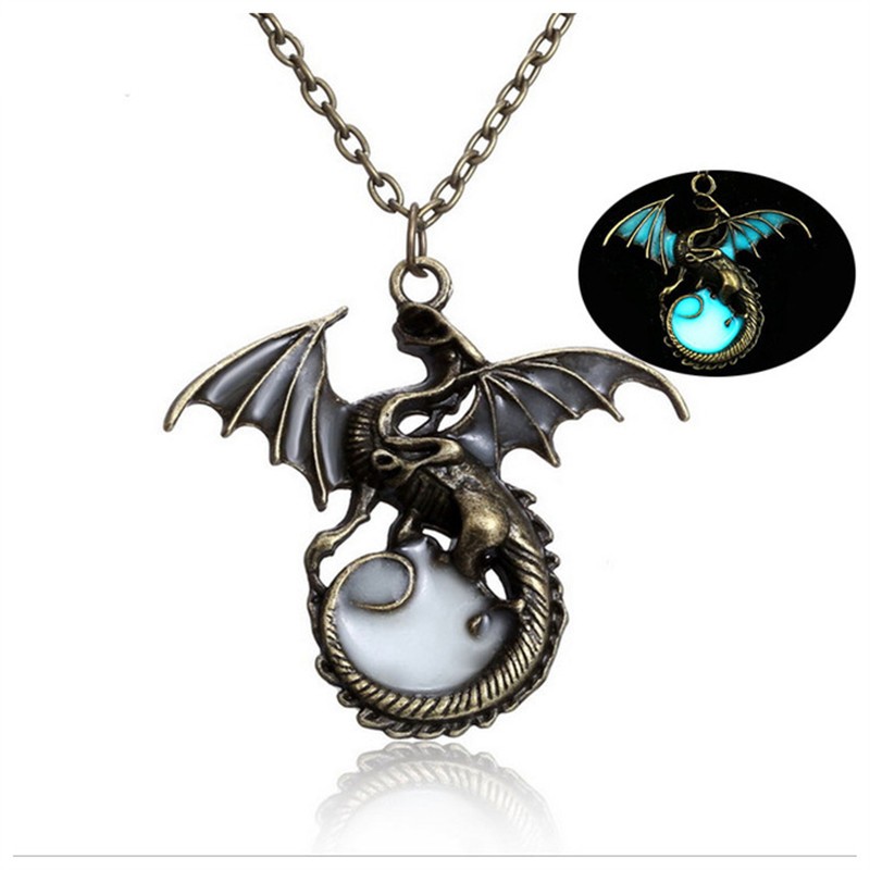 Glowing Dragon Pendant Necklace - CJdropshipping