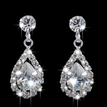 Brilliant Full Diamond Zircon Drop Necklace—2