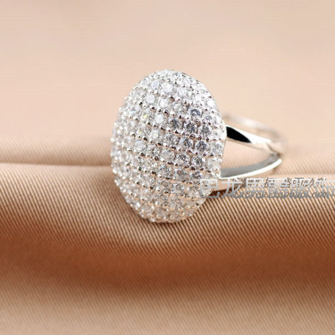 Twilight Daybreak Bella Vera 925 Silver Engagement Ring Women's Band full of diamonds wedding engagement ring—1