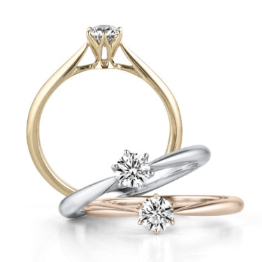 Diamond-encrusted simulation diamond ring Gold-colored rose gold wedding diamond female ring—1